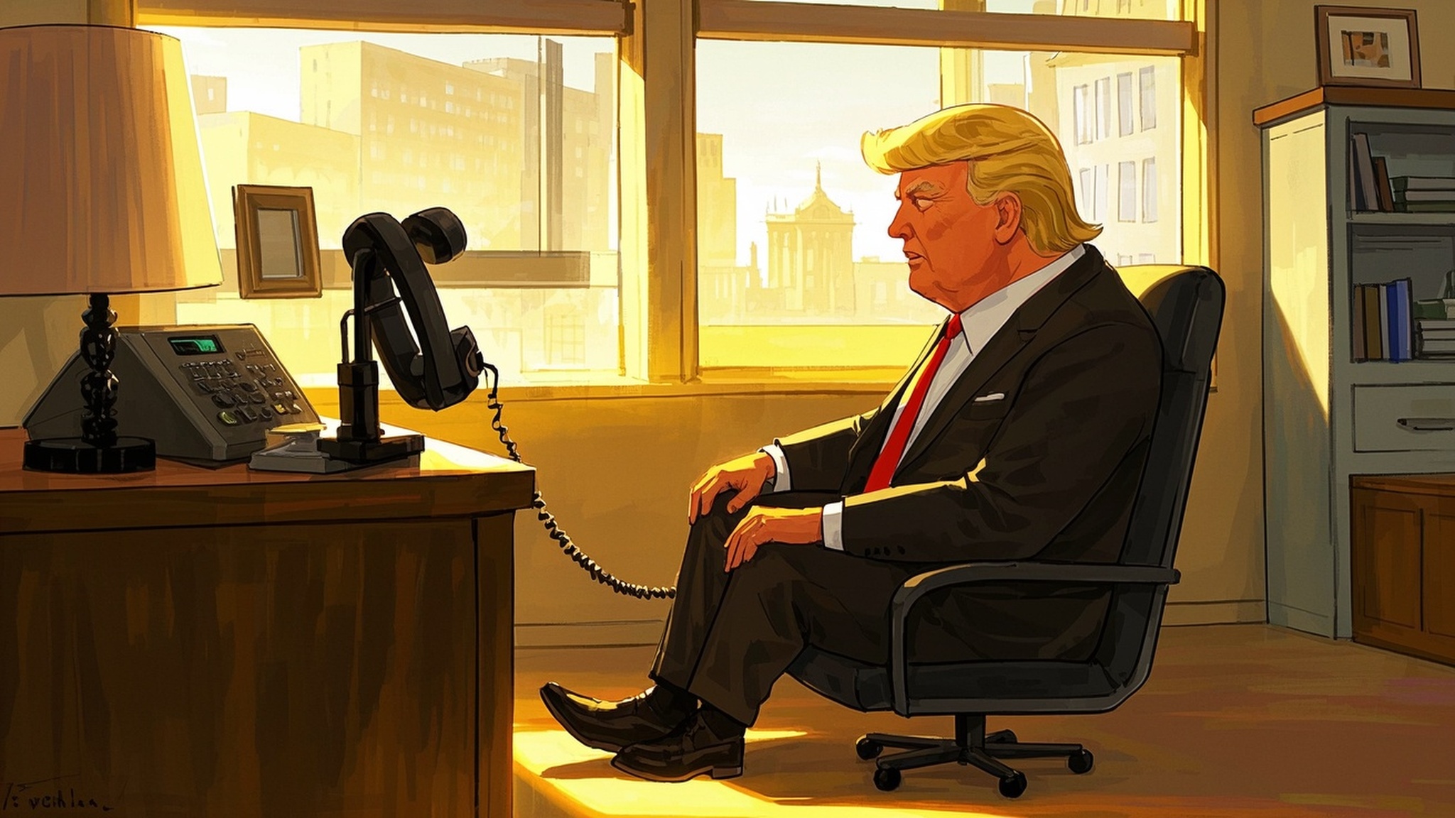 丑化特朗普等電話漫畫(huà)(3)